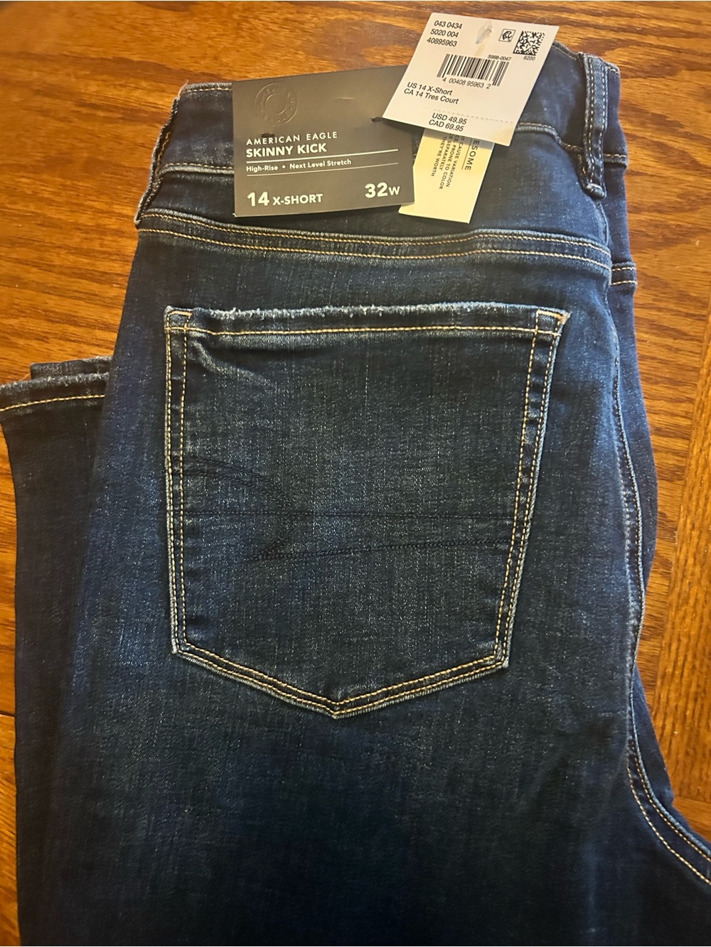 American Eagle Outfitters Dark Blue Skinny Kick